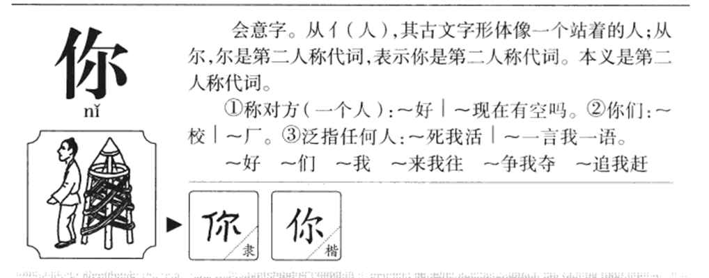 你是什么意思，你字代表什么